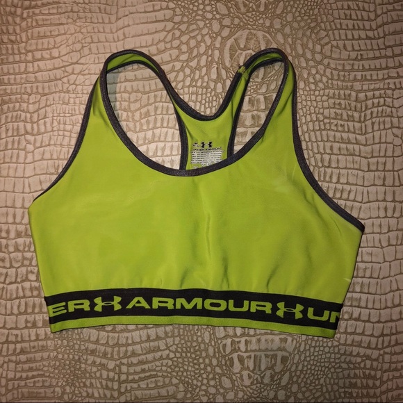 LAST CHANCE Under Armour Seamless Green Sports Bra - Picture 1 of 3